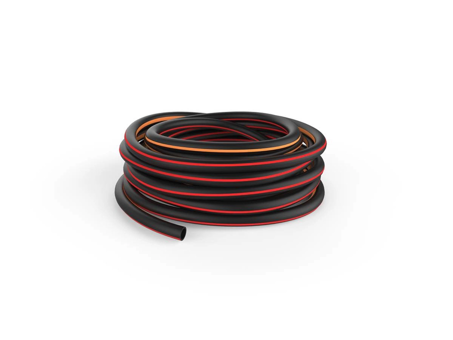Fiskars Wasserschlauch mit 20 m Länge und ø 19 mm, UV-geschützter Gartenschlauch 3/4", schwarz-rot